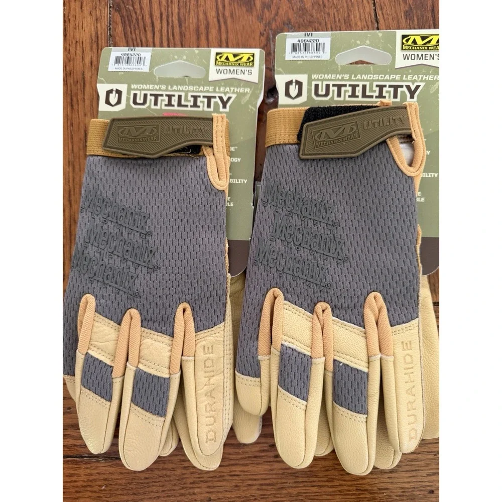 Mechanix Wear Women Medium Genuine Leather Landscape Hardscape Gloves Set Of 2